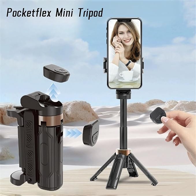 🔥🔥 Limited stock! Summer Gifts Discount -🎁 4-in-1 Multifunctional 360° Rotation  Selfie Stick with  Wireless Detachable Remote Control