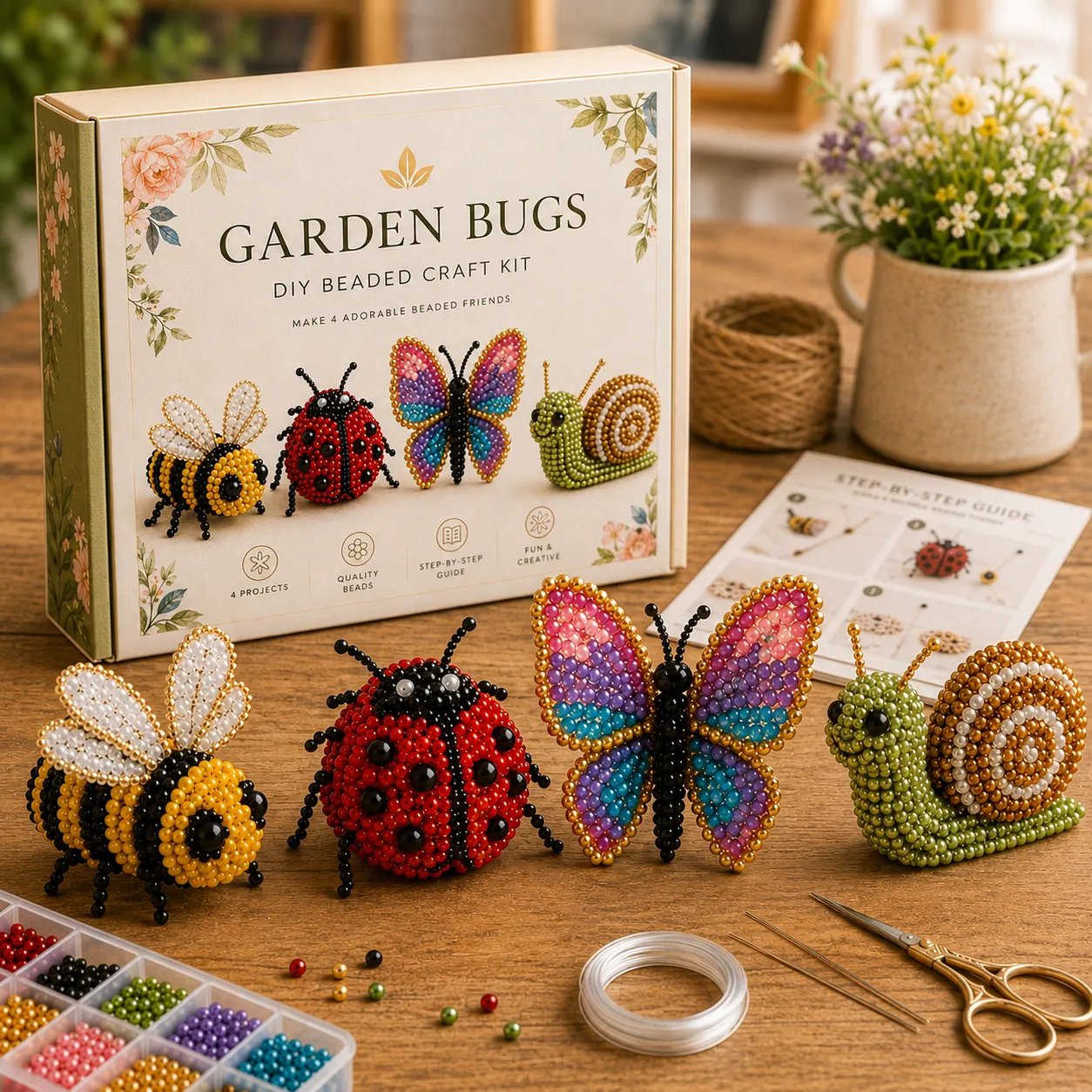 🧵✨ Lite DIY-sett med 3D-perledyr