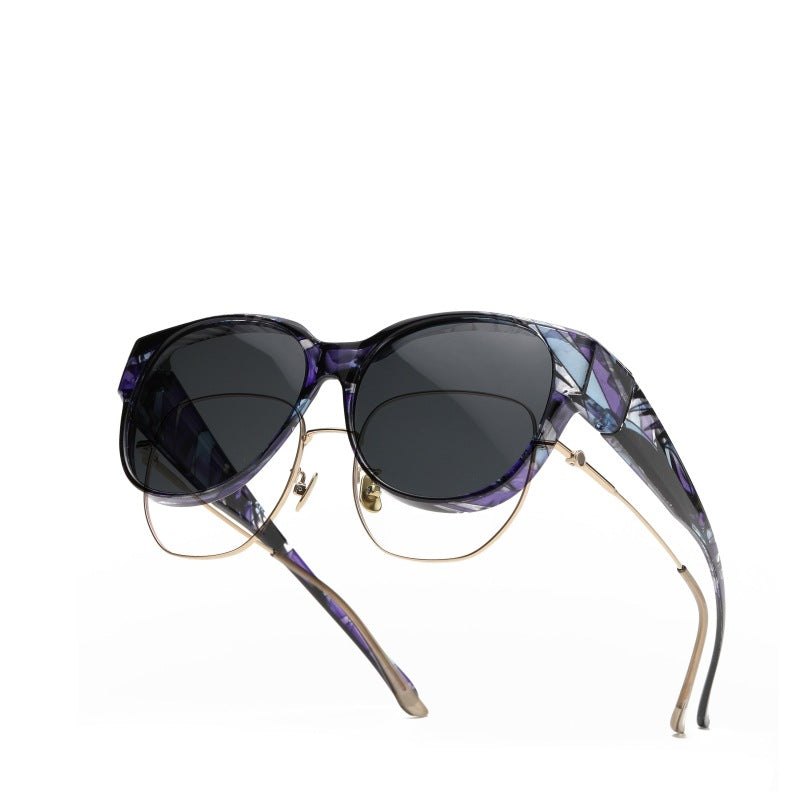 🕶 Nye cat-eye-solbriller i ekstra stor størrelse, med polariserte linser og UV400-beskyttels