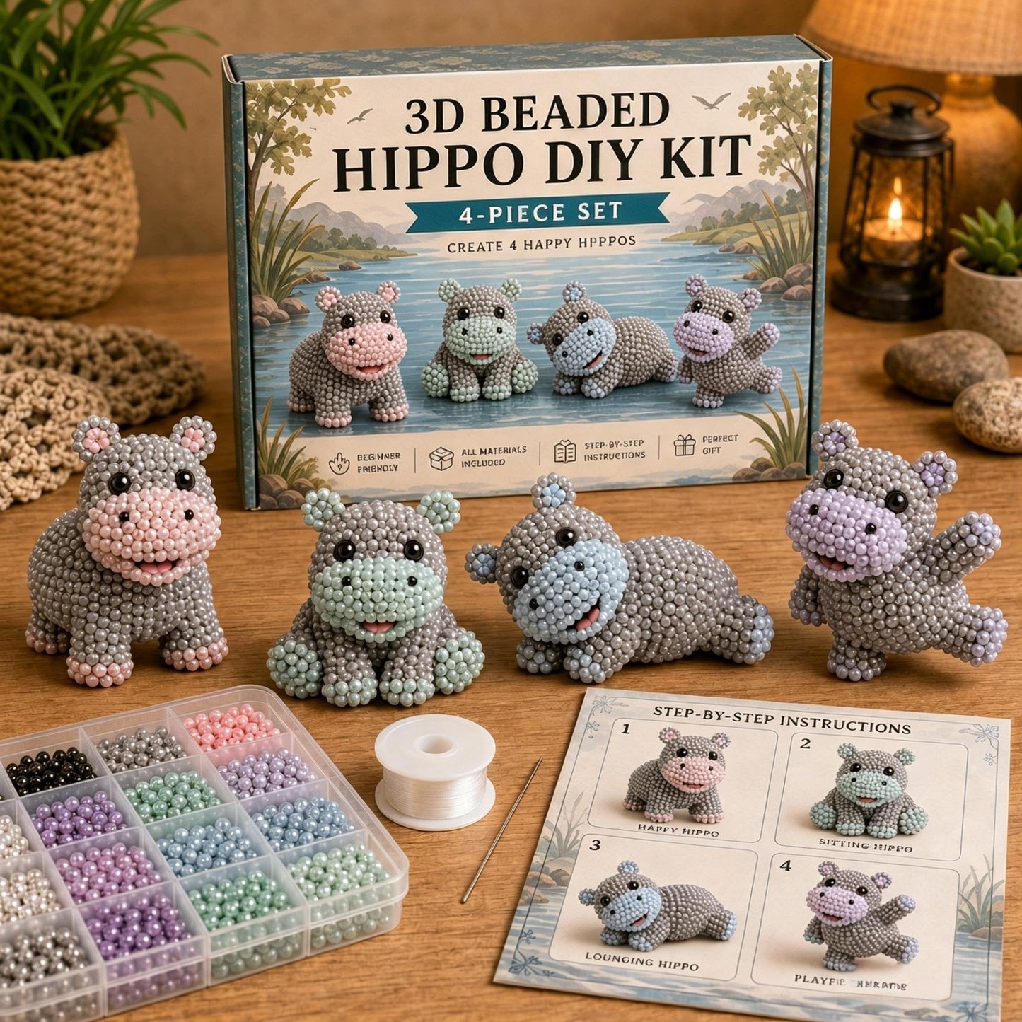 🧵✨ Lite DIY-sett med 3D-perledyr