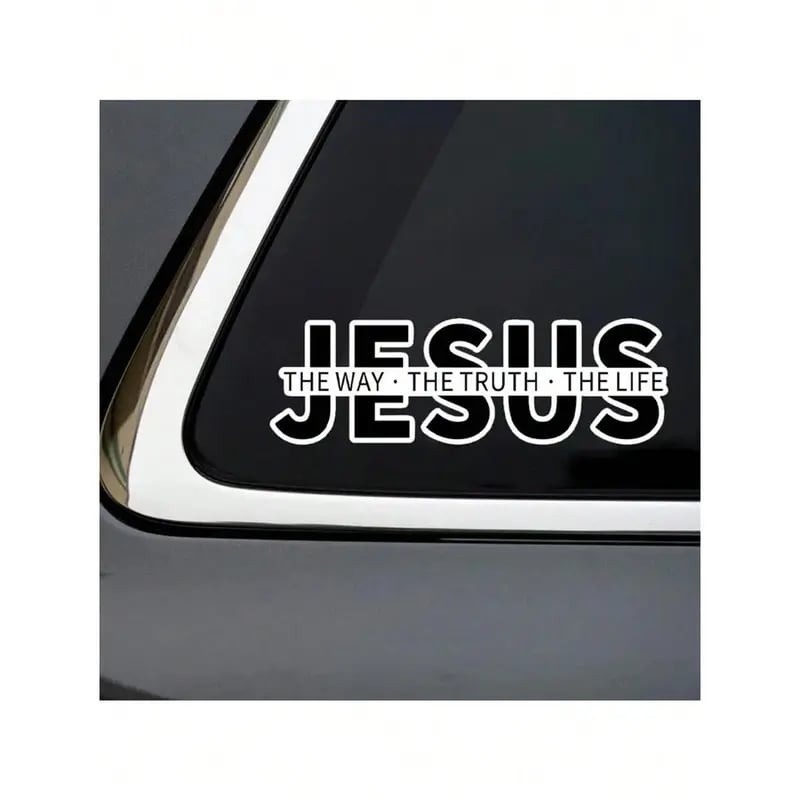 💥Jesus - Veien Sannheten Livet Kristen Vinylklistremerke Bilklistremerke