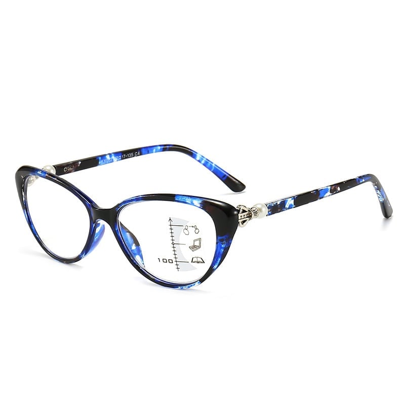 CAT EYE MED PERLEHENGSEL PROGRESSIVE MULTIFOKAL LESEBRILL