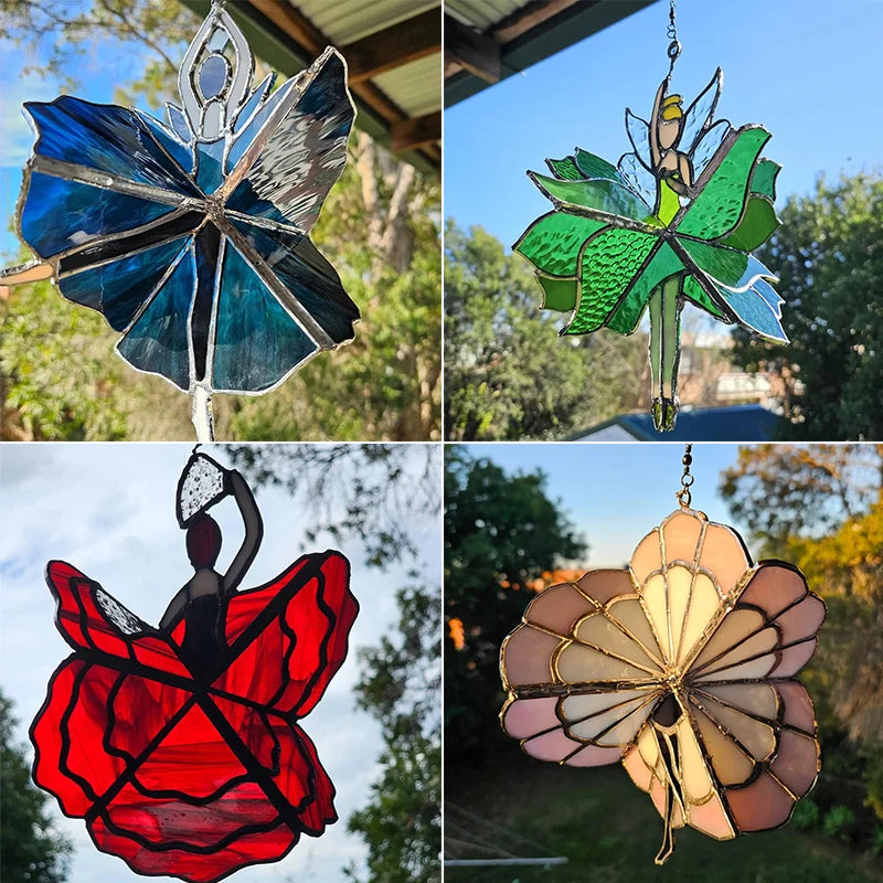 Roterende hengemaskin for farget glass