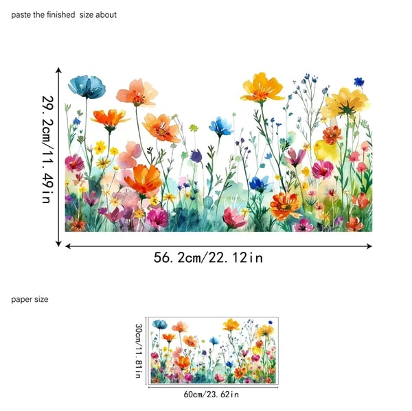 Kjøp 2 få 1 gratis💐Fargerik blomsterbukett vindusklistremerke
