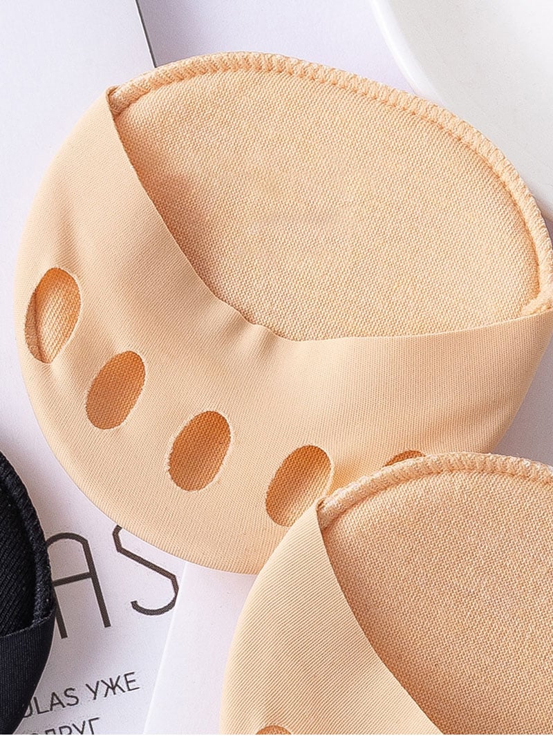 👠✨ Femtårs forfotputer for kvinner | Støtdempende innleggssåler for høye hæler | Svart/Beige