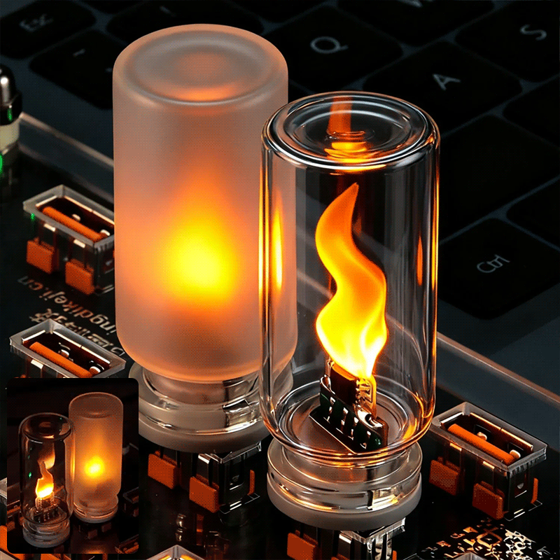 🔥USB-lampe med realistisk flamme