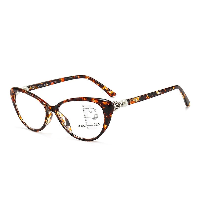CAT EYE MED PERLEHENGSEL PROGRESSIVE MULTIFOKAL LESEBRILL