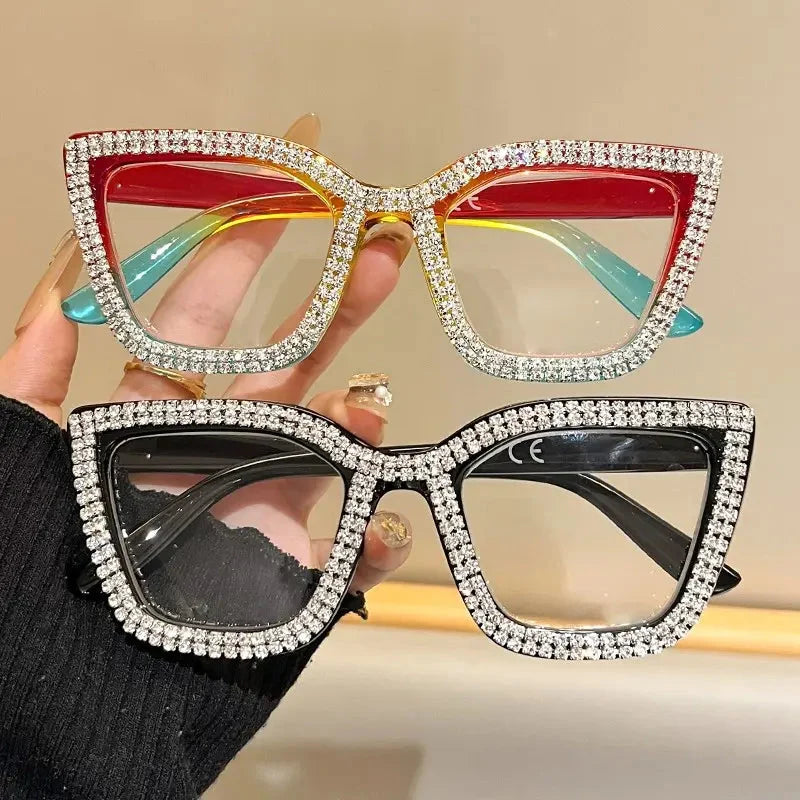 Cat-eye reading glasses with blue light protecti