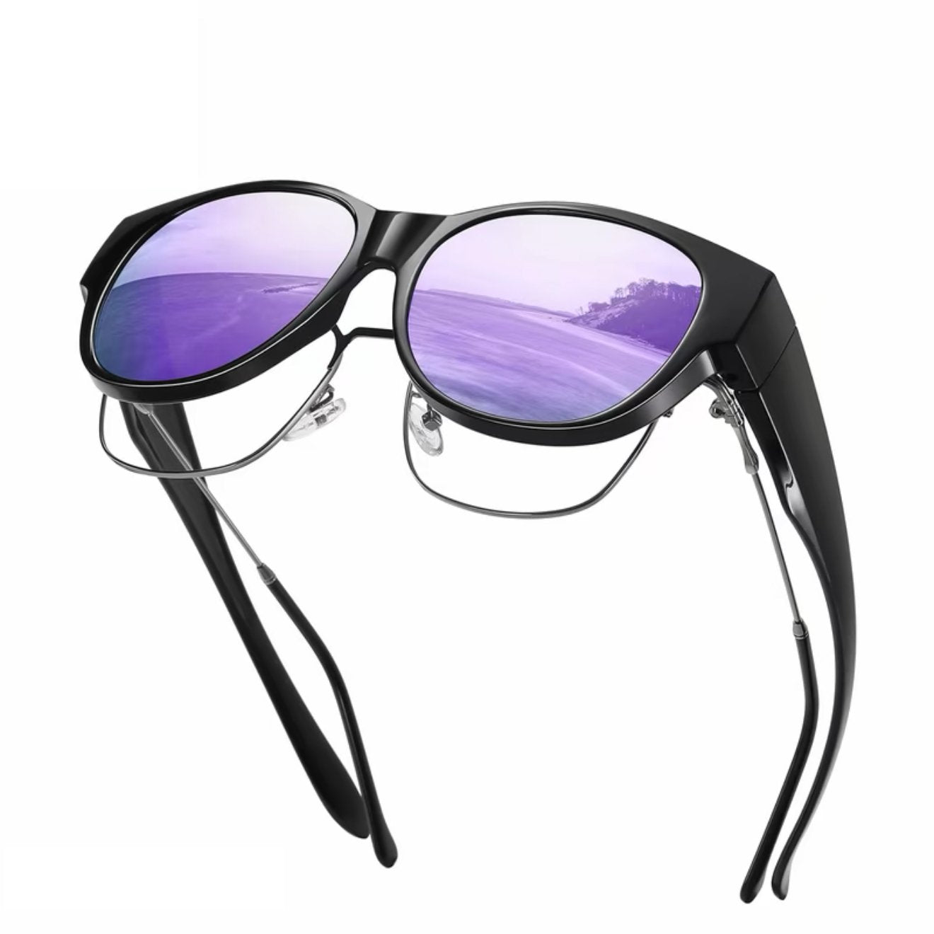 🕶 Nye cat-eye-solbriller i ekstra stor størrelse, med polariserte linser og UV400-beskyttels