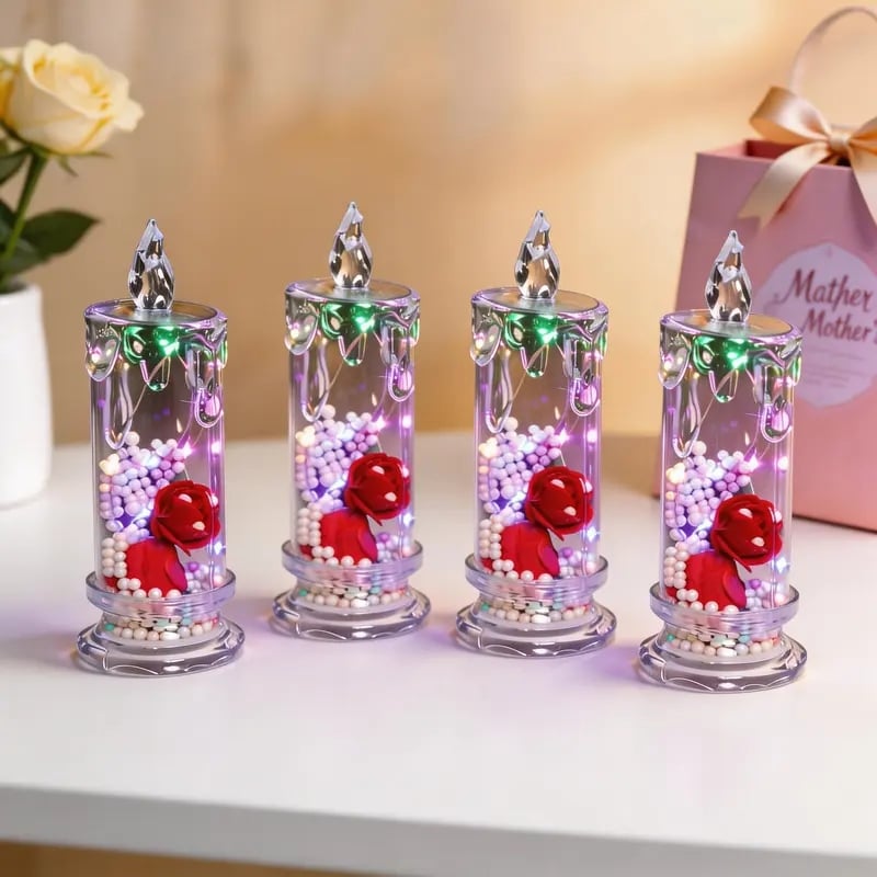💖 Tidsbegrenset tilbud til morsdagen 🌹 Roseformet lyslampe