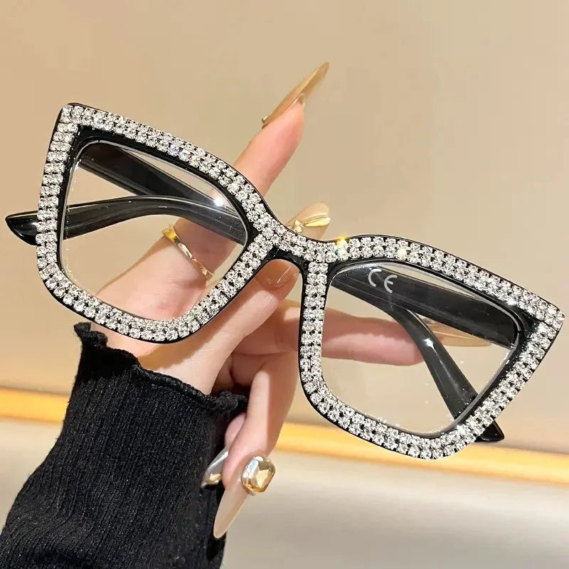 Cat-eye reading glasses with blue light protecti