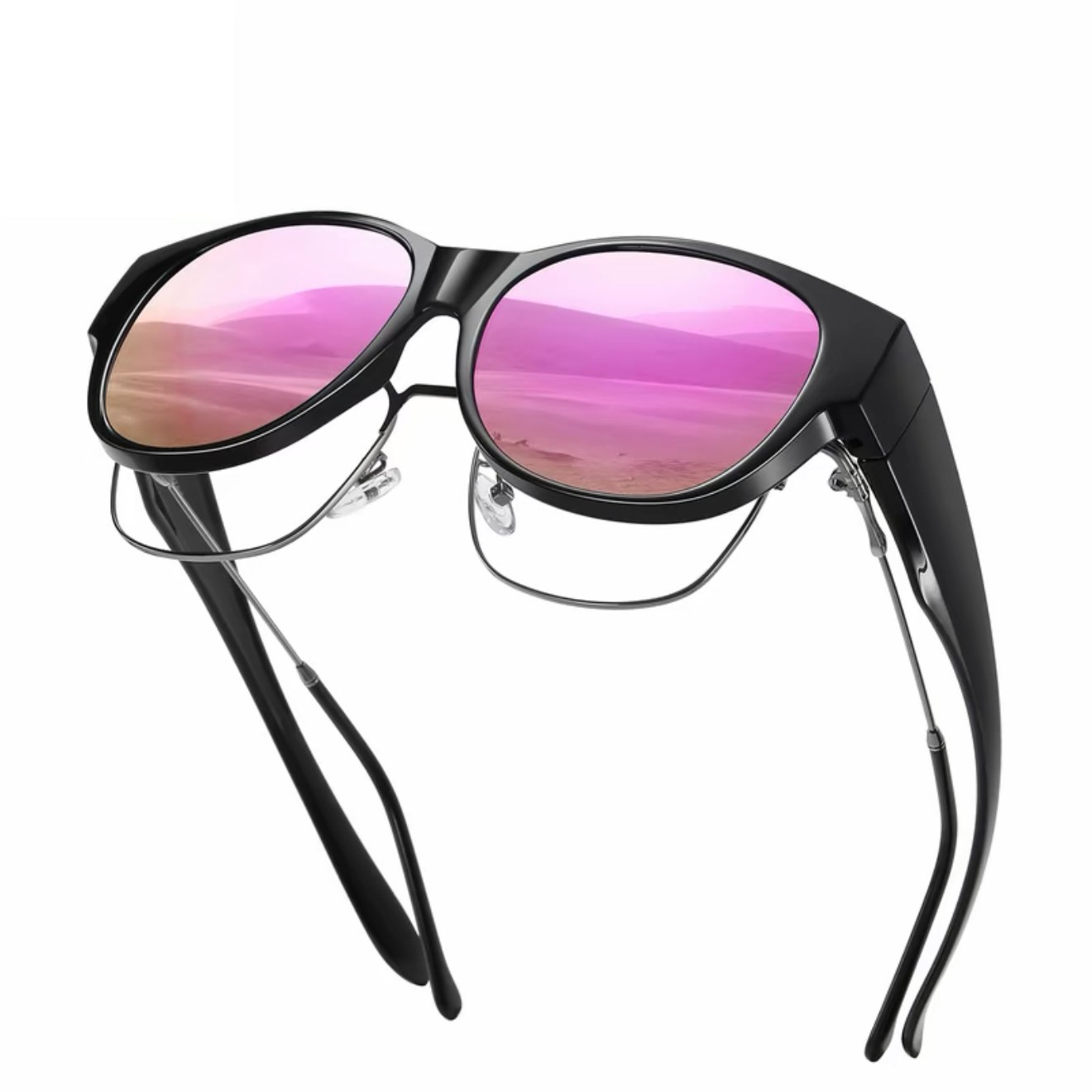 🕶 Nye cat-eye-solbriller i ekstra stor størrelse, med polariserte linser og UV400-beskyttels