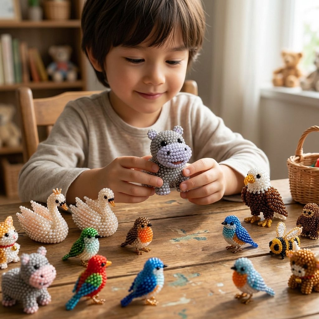 🧵✨ Lite DIY-sett med 3D-perledyr