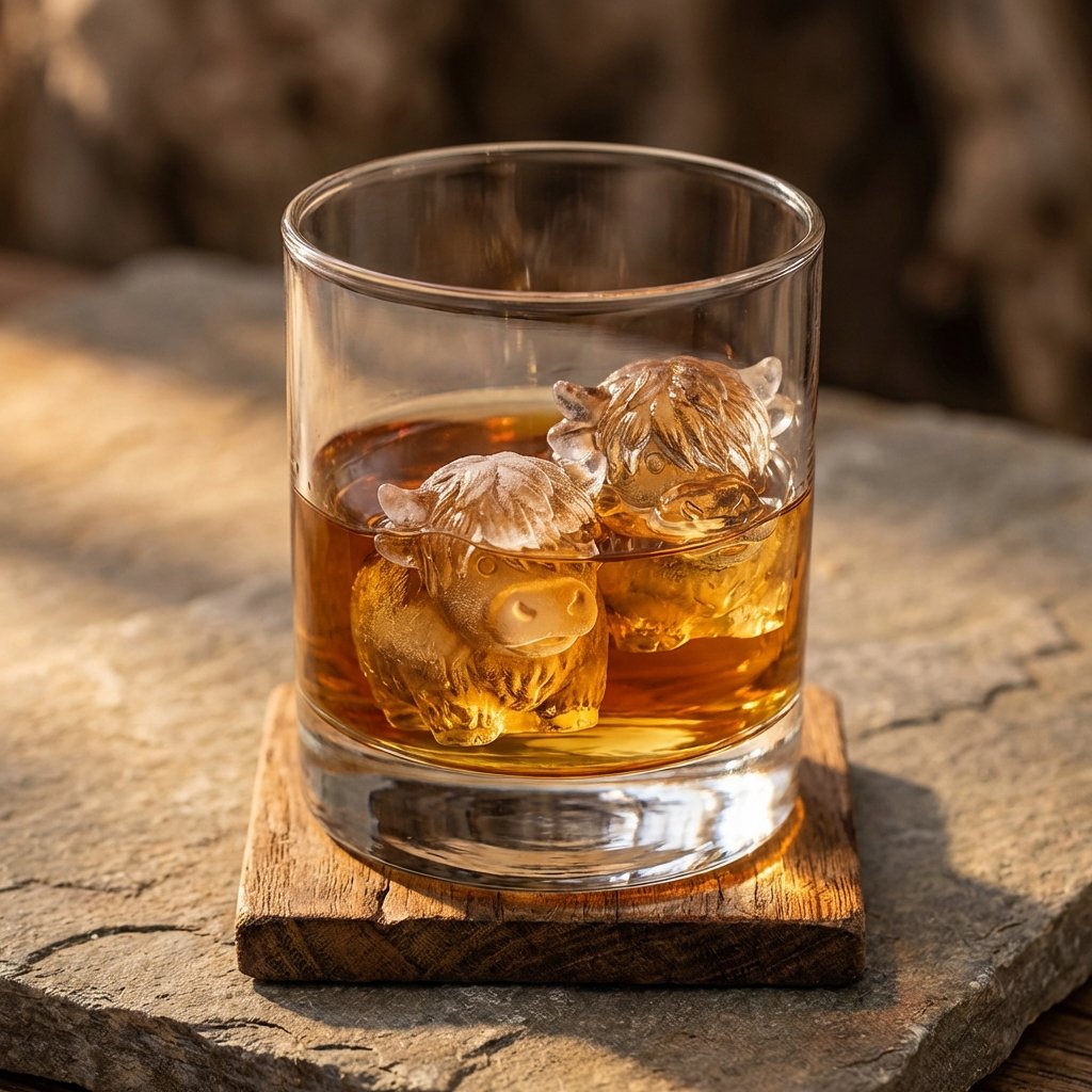🐮 Mini isbitform av høylandsku – Søt 3D-is til drinker, fester og gave