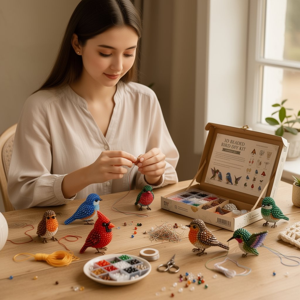🧵✨ Lite DIY-sett med 3D-perledyr