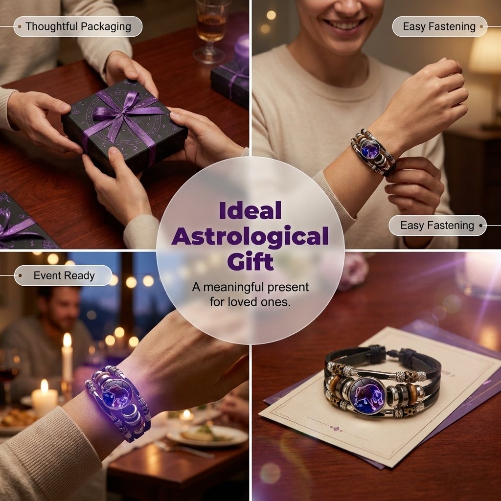 🌌 Armband med stjärntecken som lyser i mörkret