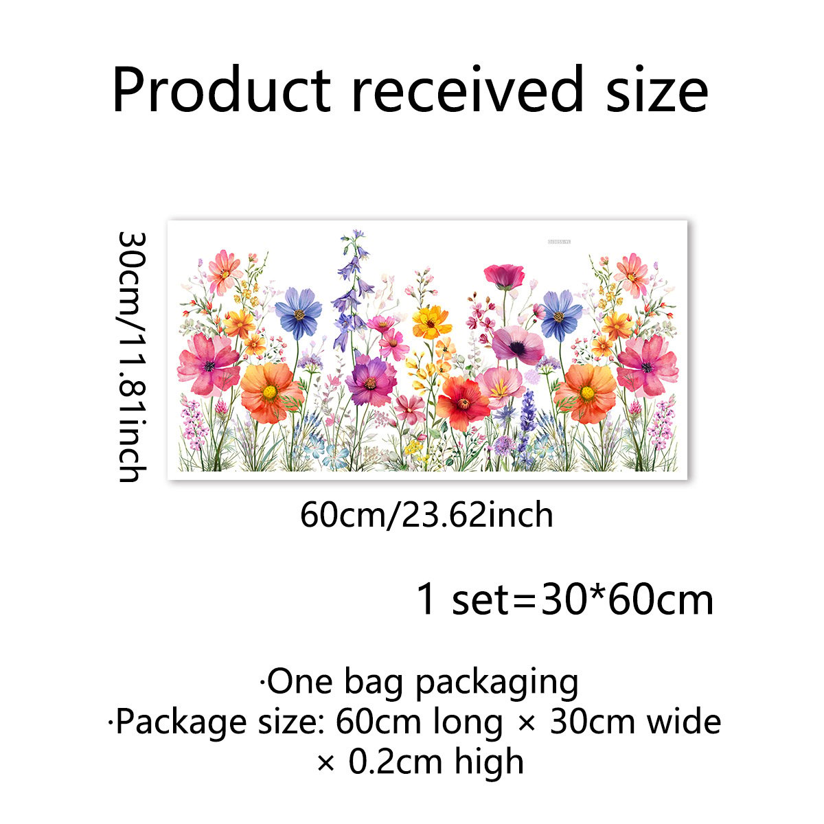 Kjøp 2 få 1 gratis💐Fargerik blomsterbukett vindusklistremerke