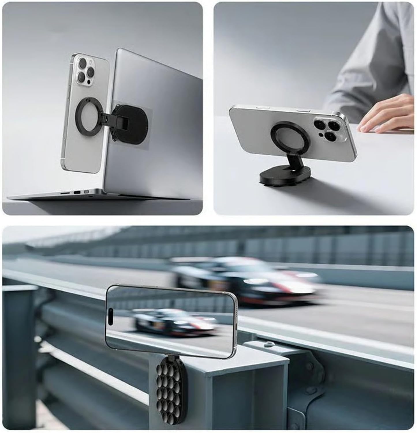 🔥 3-i-1 magnetisk telefonholder med sugekopp