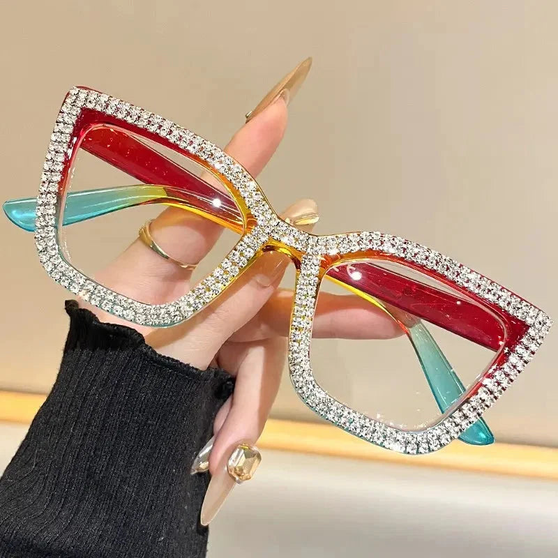 Cat-eye reading glasses with blue light protecti