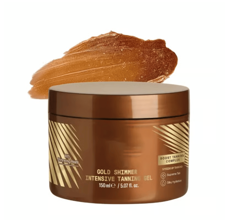 🔥 STORT SALG – 30 % RABATT! – Få den gylne gløden – Golden Shimmer Intensive Tanning Gel! Den gylne gløden – Gold Shimmer Intensive Tanning Gel!