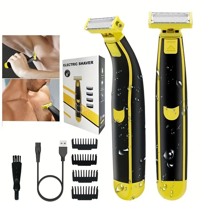 🎁Gave til menn🔥Våt og tørr elektrisk barbermaskin