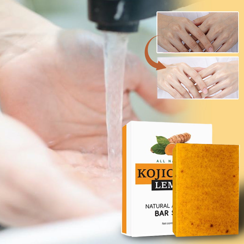 🔥Köp 2 Få 3 gratis🔥Lemon Turmeric & Kojic Acid Soap Bars