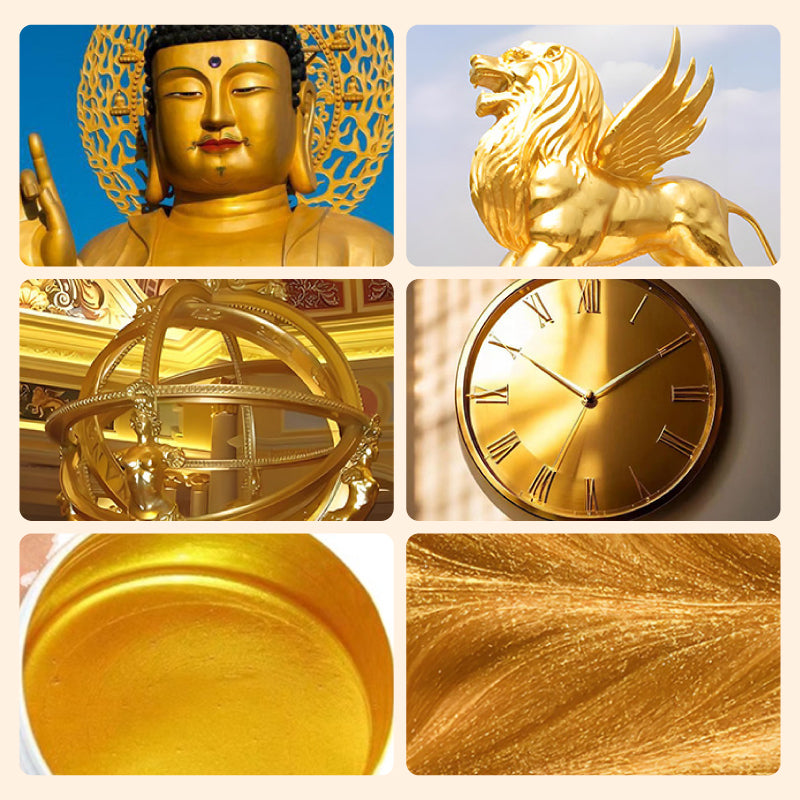 Waterproof gold leaf paint for arts, paintings and crafts