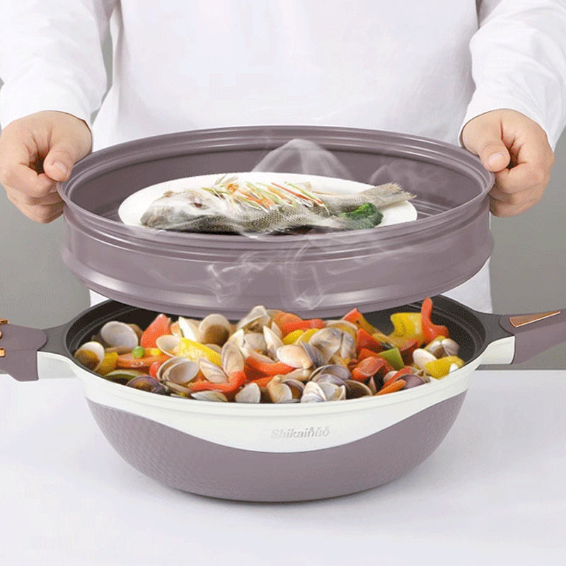 🍳Multifunktionell Non-Stick-stekpanna med lock