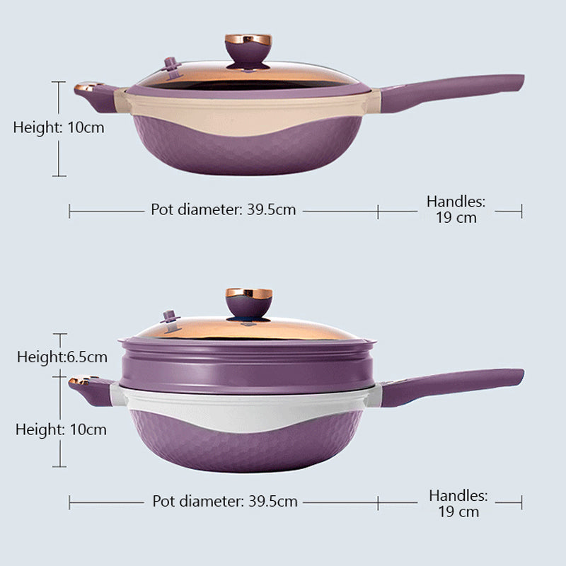 🍳Multifunktionell Non-Stick-stekpanna med lock