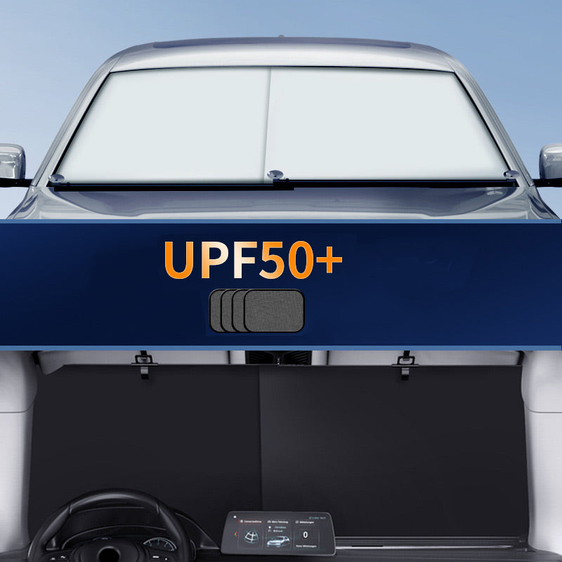 Universal Retractable Sunshade for Car Front Windshields