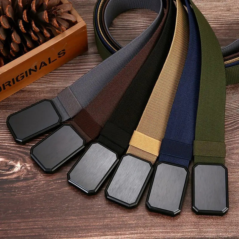 Durable No-Hole Tactical Belt with Magnet Buckle