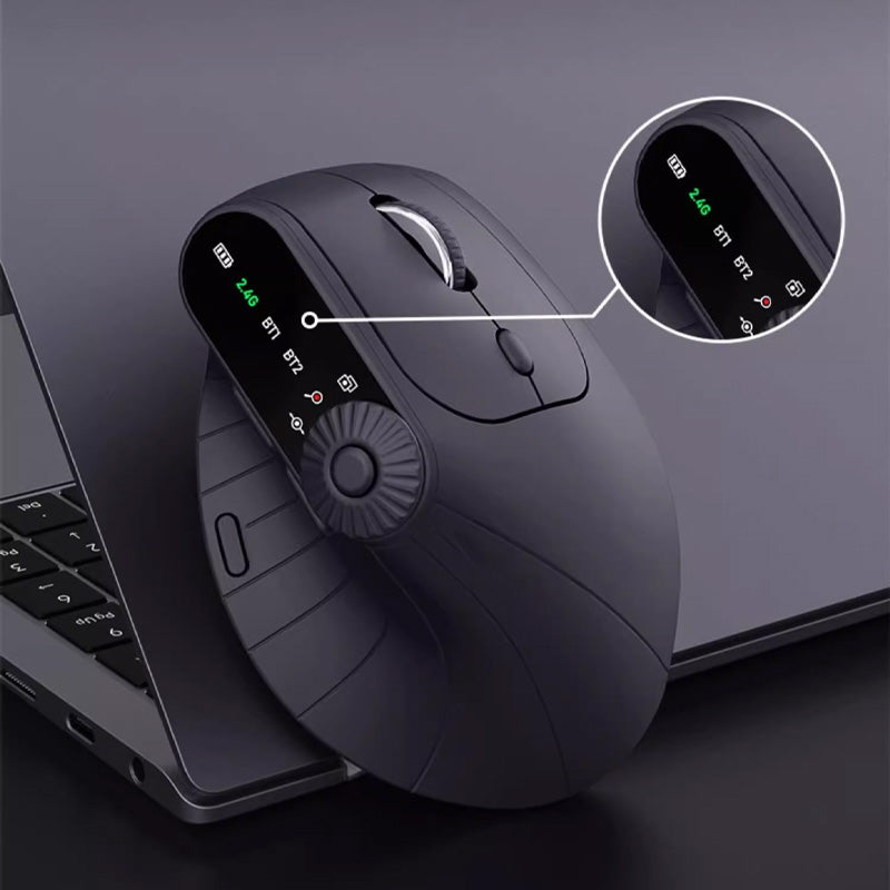 Multi-Device Bluetooth Ergonomic Mouse with Knob