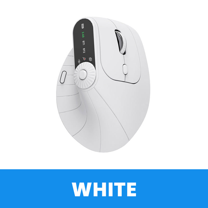 Multi-Device Bluetooth Ergonomic Mouse with Knob