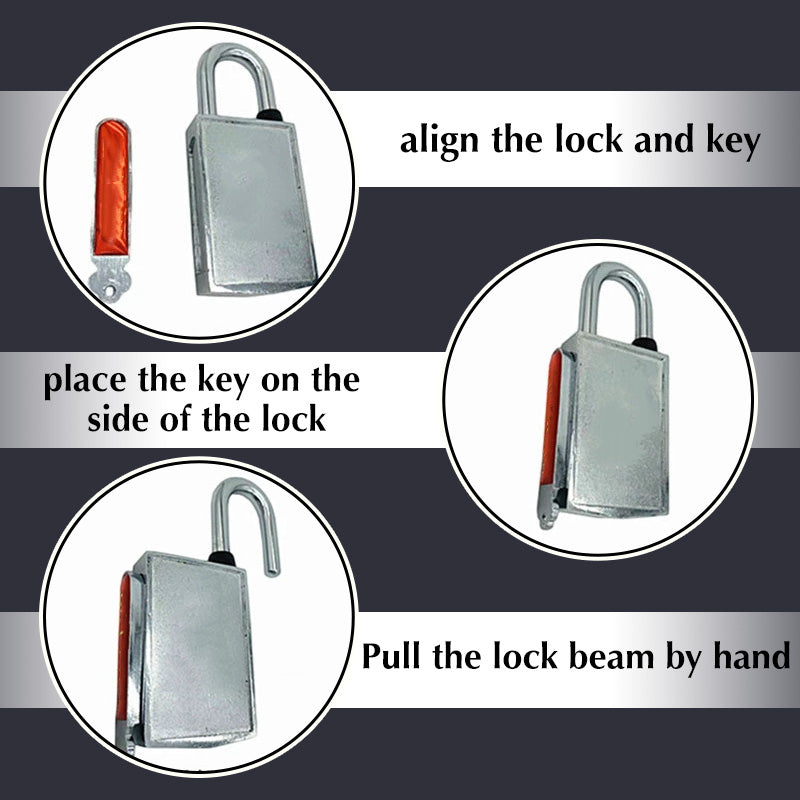 Waterproof Magnetic Padlock with Magnetic Strip