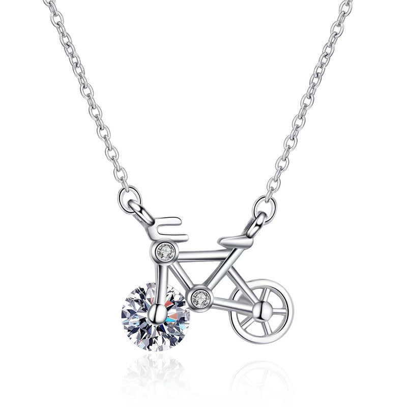 Women’s Elegant Bicycle Pendant Necklace