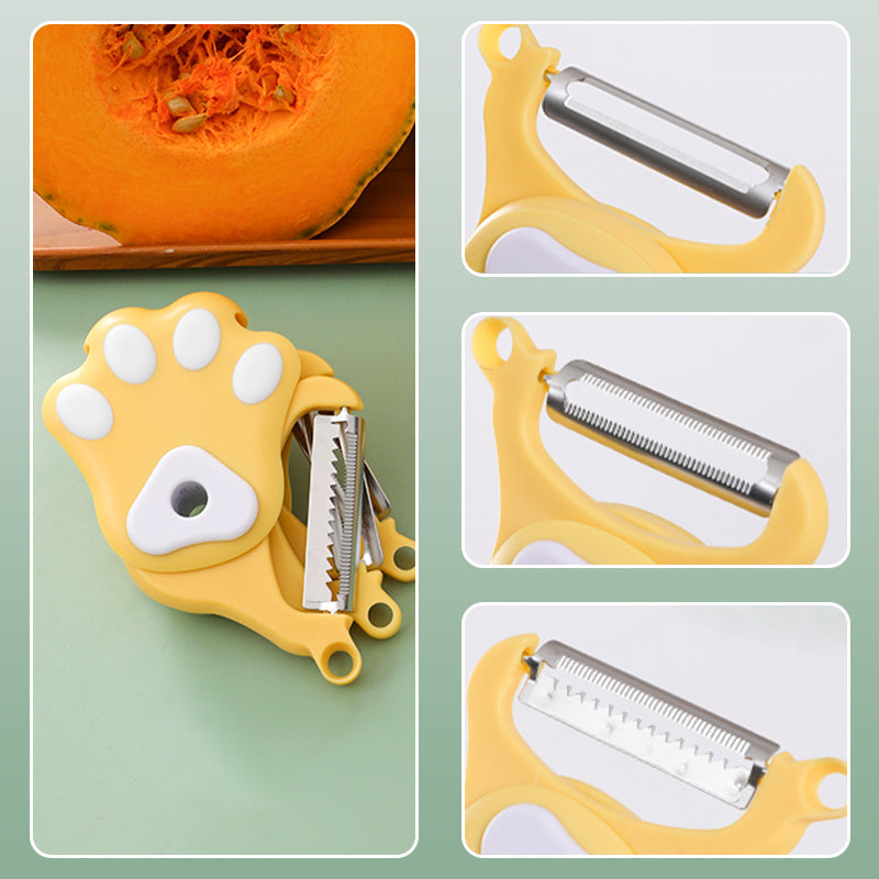 Multifunctional 3-in-1 Julienne Peeler