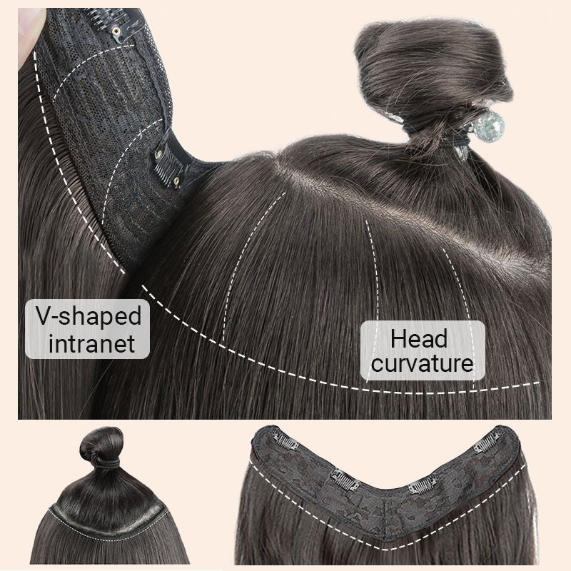 Clip in U-Shaped Hair Extension Hairpiece for Women