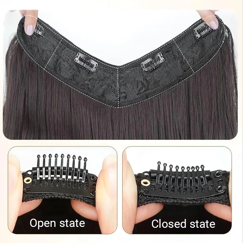 Clip in U-Shaped Hair Extension Hairpiece for Women