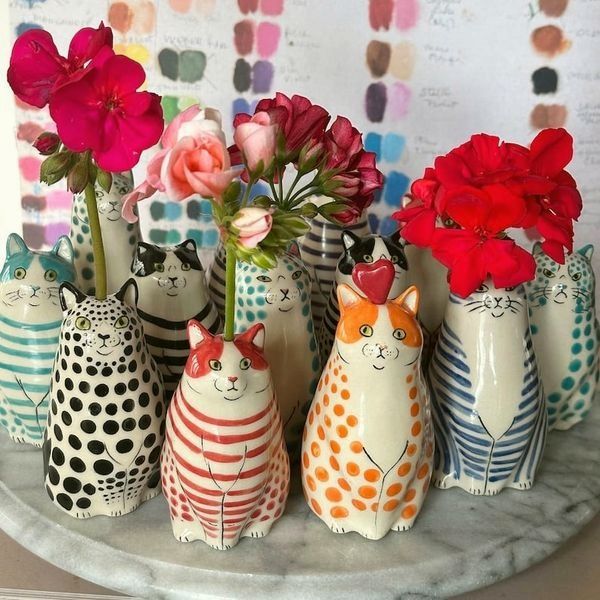 ⏳ Tidsbegrenset spesialtilbud ⏰ Vase med prikker og katter