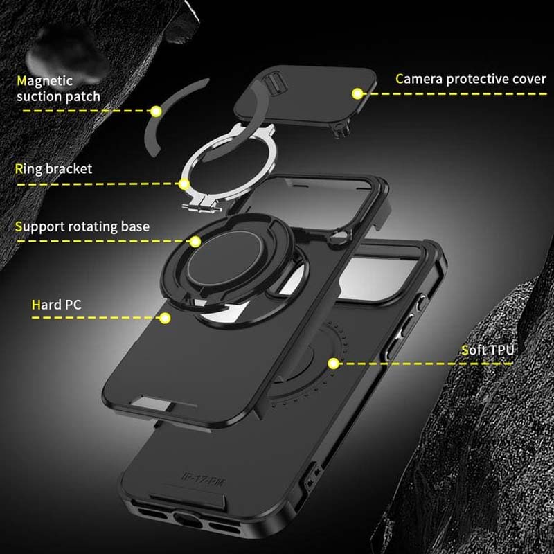 🔥 SISTE DAGS TILBUD - 50 % RABATT 🔥 Magnetisk telefondeksel med ringstativ til iPhon