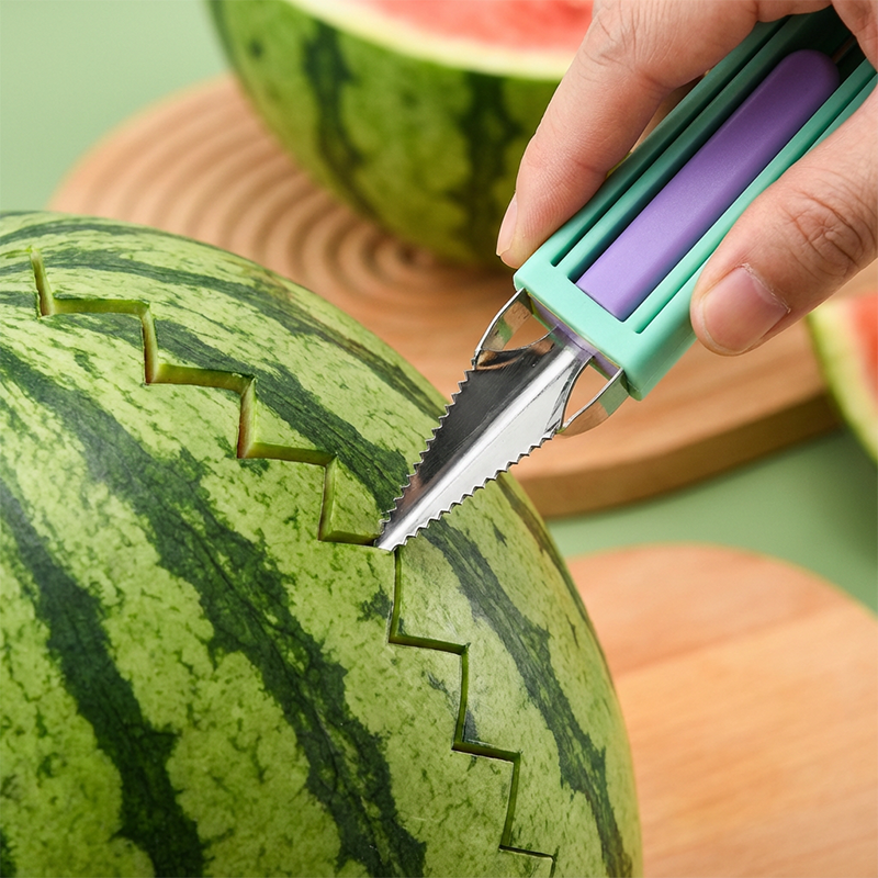 🍉 Få 50 % rabatt nå! 3-delt sett for frukt og meloner – for utskjæring, forming og dekorering – i rustfritt stål, kompakt oppbevaring, komfortabel å holde – spesielt egnet for honningmelon, vannmelon og myke frukter 🍓