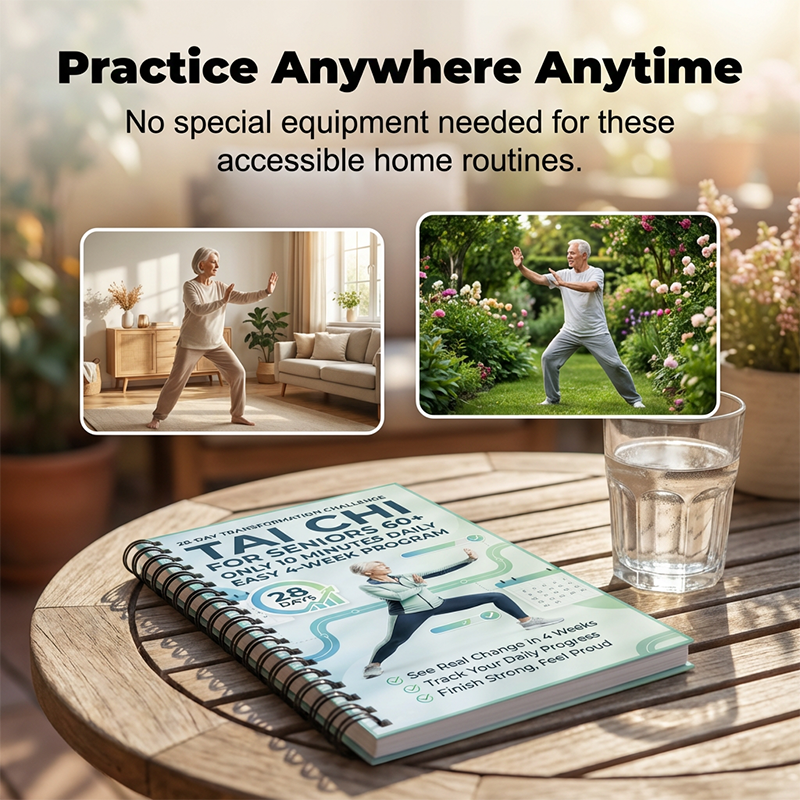 📘 50 % RABATT NÅ! 🧘 Tai Chi-øvingsbok for eldre og nybegynnere – 28-dagers program, 10-minutters daglige øvelser og nybegynnervennlige bevegelser – perfekt for styrke, balanse og avslapning 🌿