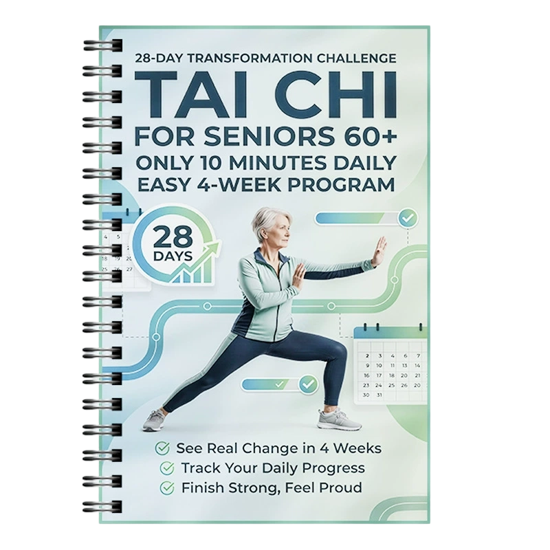 📘 50 % RABATT NÅ! 🧘 Tai Chi-øvingsbok for eldre og nybegynnere – 28-dagers program, 10-minutters daglige øvelser og nybegynnervennlige bevegelser – perfekt for styrke, balanse og avslapning 🌿