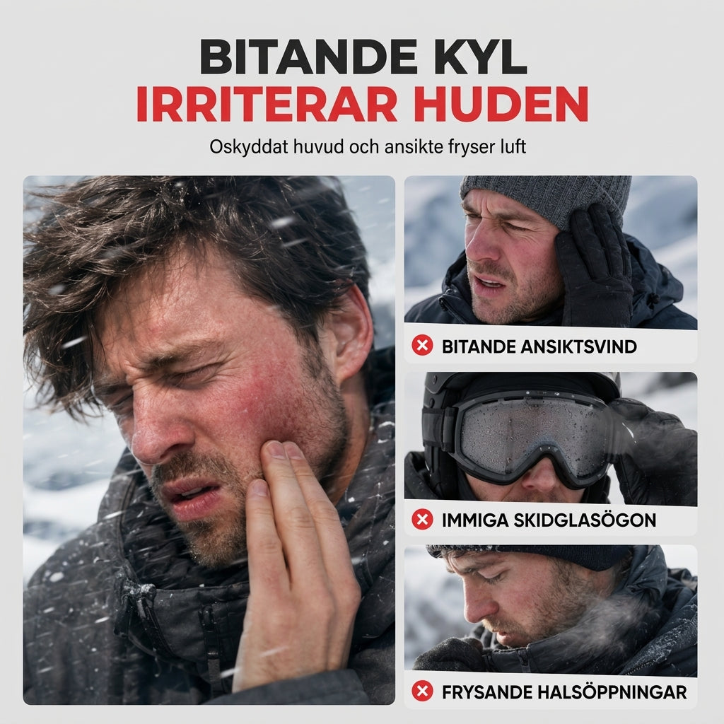 Varm vinterbalaklava for utendørs skikjørin